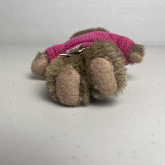 Boyds Bear Thinkin of Ya Mini 4" Message Kisses Pink Purple Sweater HTF Rare - Picture 11 of 14